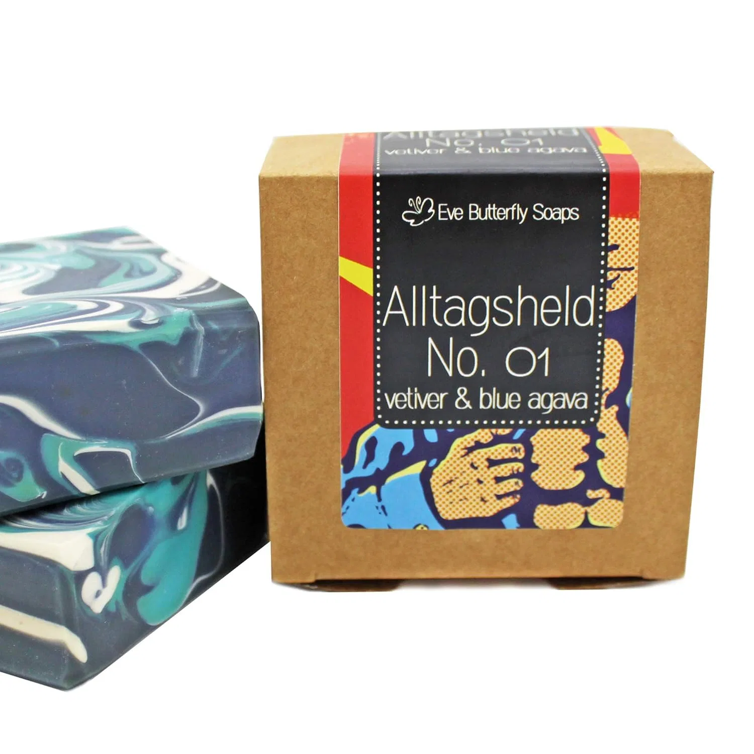 Мыло Natural Soap Everyday Hero N°1 с ароматом Blue Agave & Vetiver, 120 г, EveButterflySoaps — фото 3