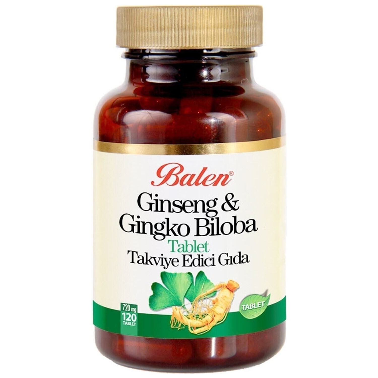 

Активная добавка Balen Ginseng & Ginkgo Biloba, 120 капсул, 720 мг