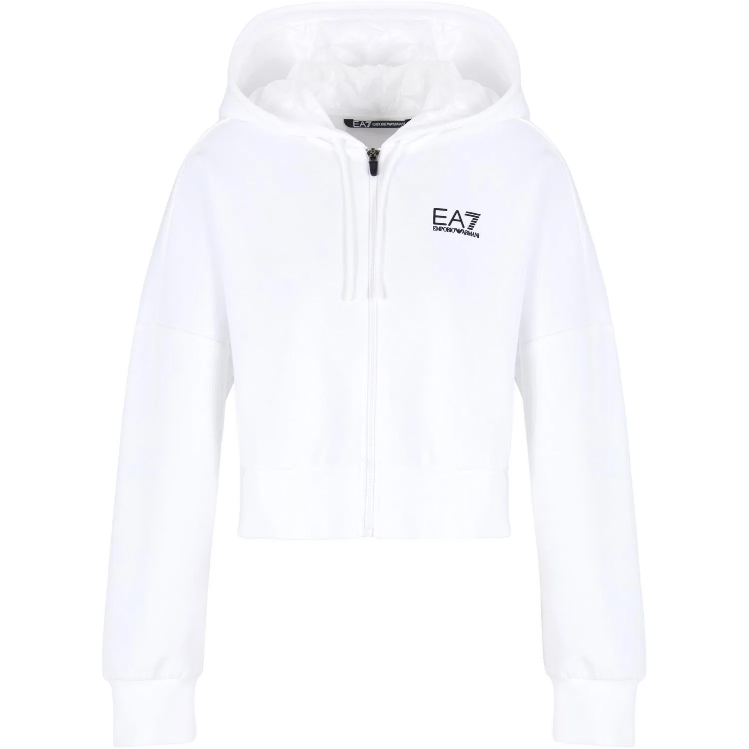 Женская толстовка с длинным рукавом EA7 SS25 Emporio Armani, Белый
