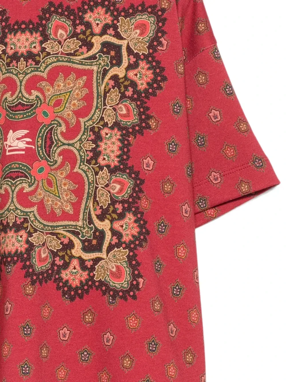 Футболка с принтом-пейсли Etro Kids, красный — фото 3