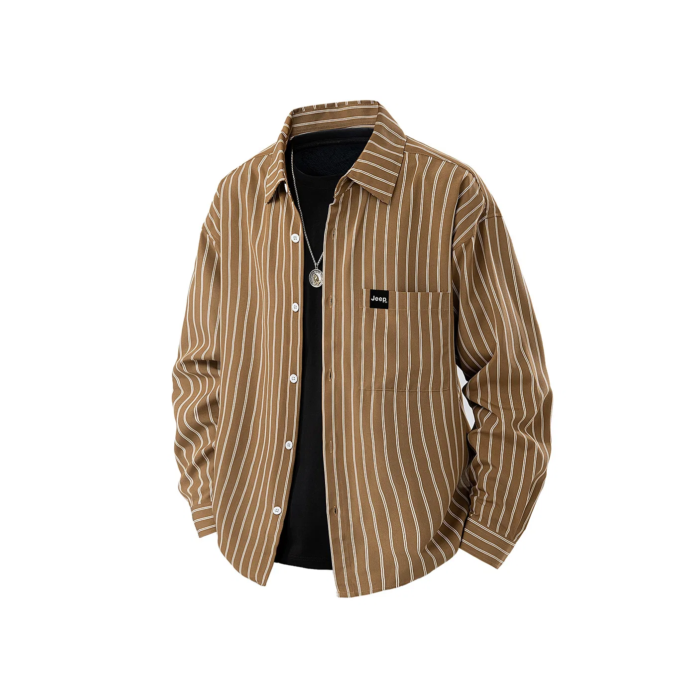 Детская рубашка с воротником-лацканом Khaki Stripes Jeep, Khaki Stripes