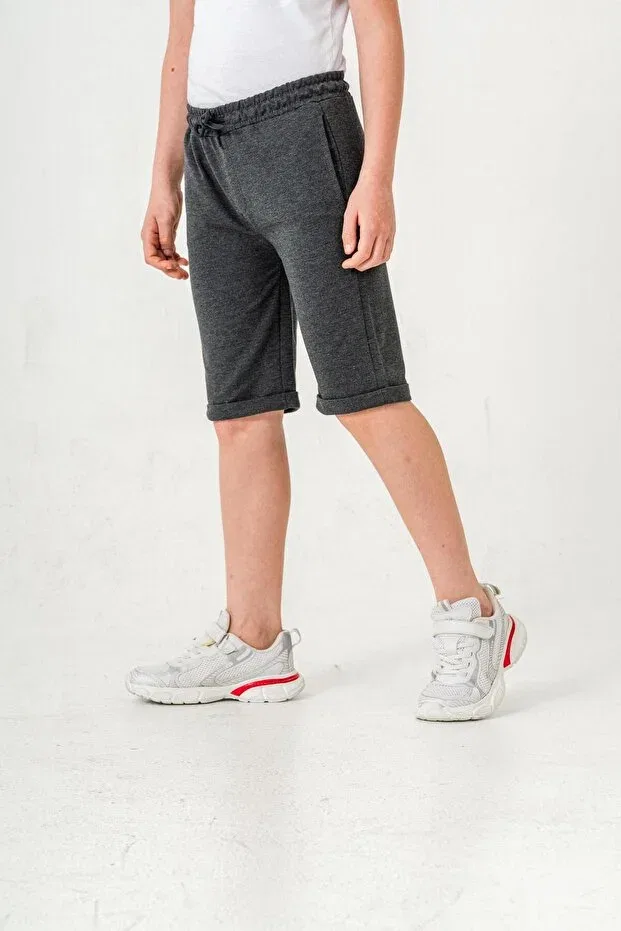 Детские шорты для мальчиков хлопковые Mışıl Kids, Anthracite — фото 3