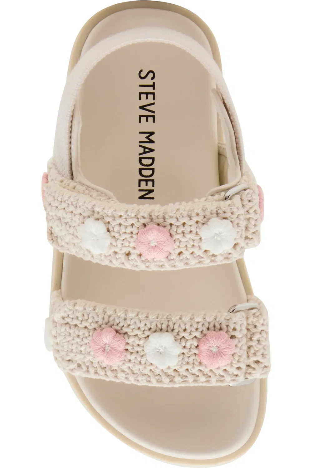 Сандалии детские с регулируемыми ремешками TMonar Steve Madden, Natural Floral — фото 4