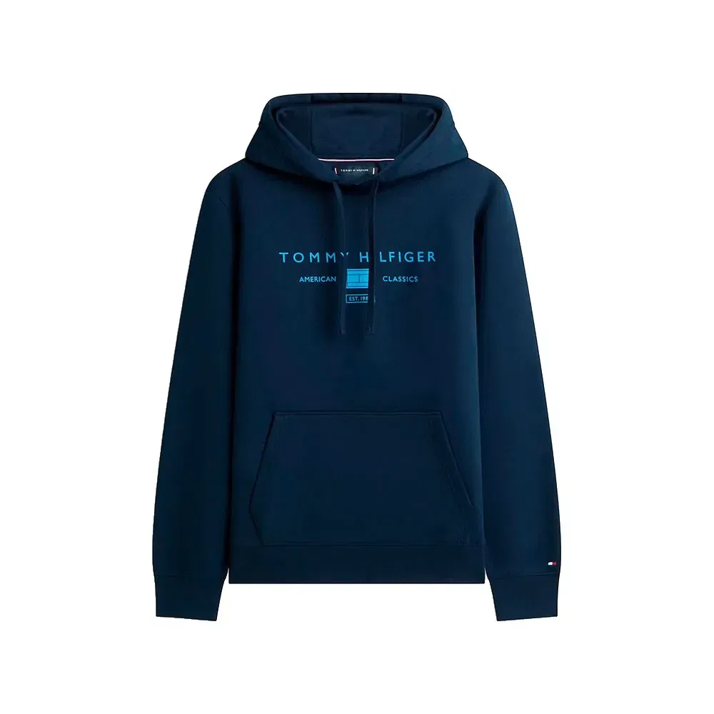 Худи Brand Love Mono Stack Tommy Hilfiger, синий — фото 3