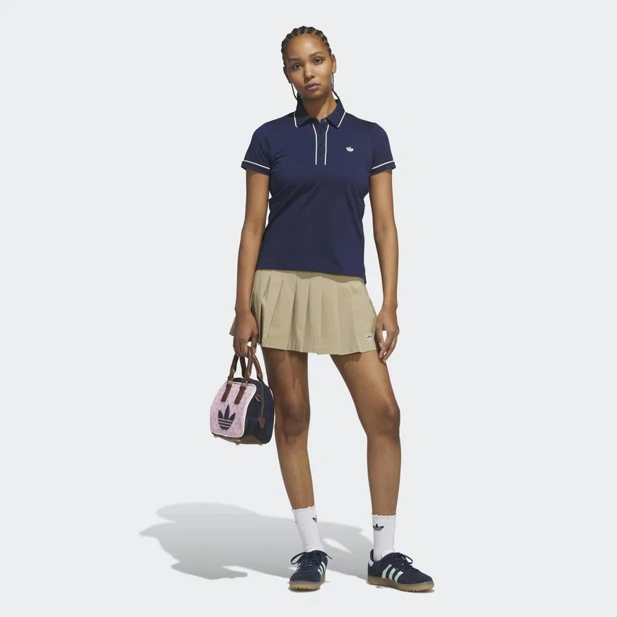 Женский поло-футболка с длинным рукавом Originals Solid adidas, Темно-синий — фото 3