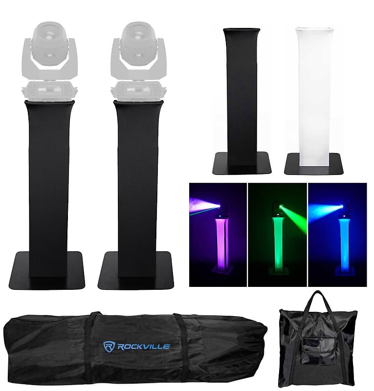 

2) Тотемные стойки + черные + белые сетки для (2) прожекторов Chauvet Rogue R2X Rockville (2) RTP32B Rogue R2X Spot