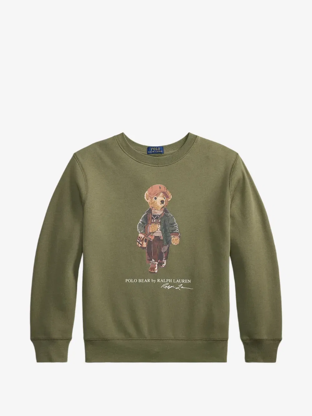 Флисовая толстовка с принтом Polo Bear Polo Ralph Lauren Kids, зеленый