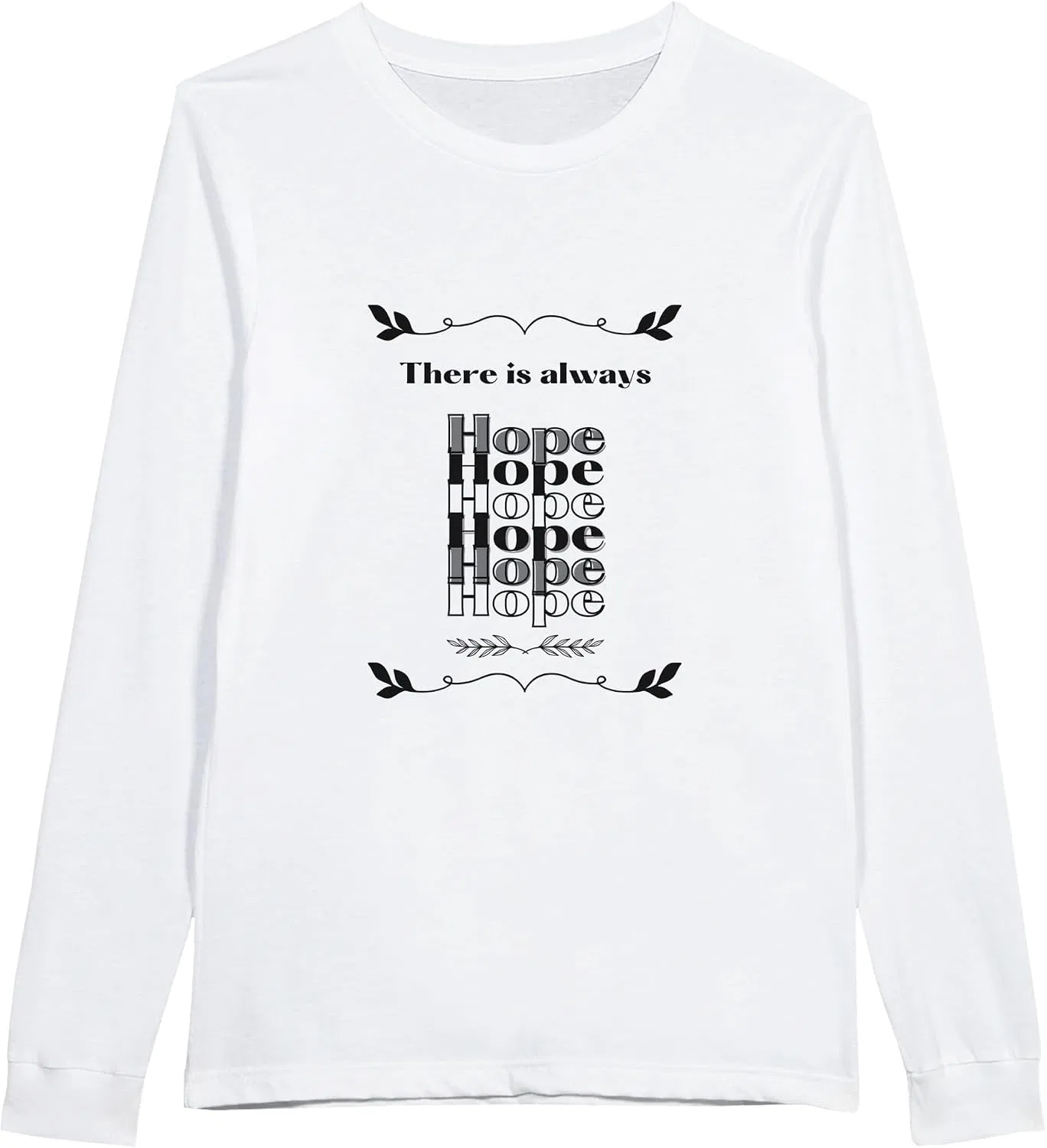 Унисекс футболка с длинным рукавом There is Always Hope, White