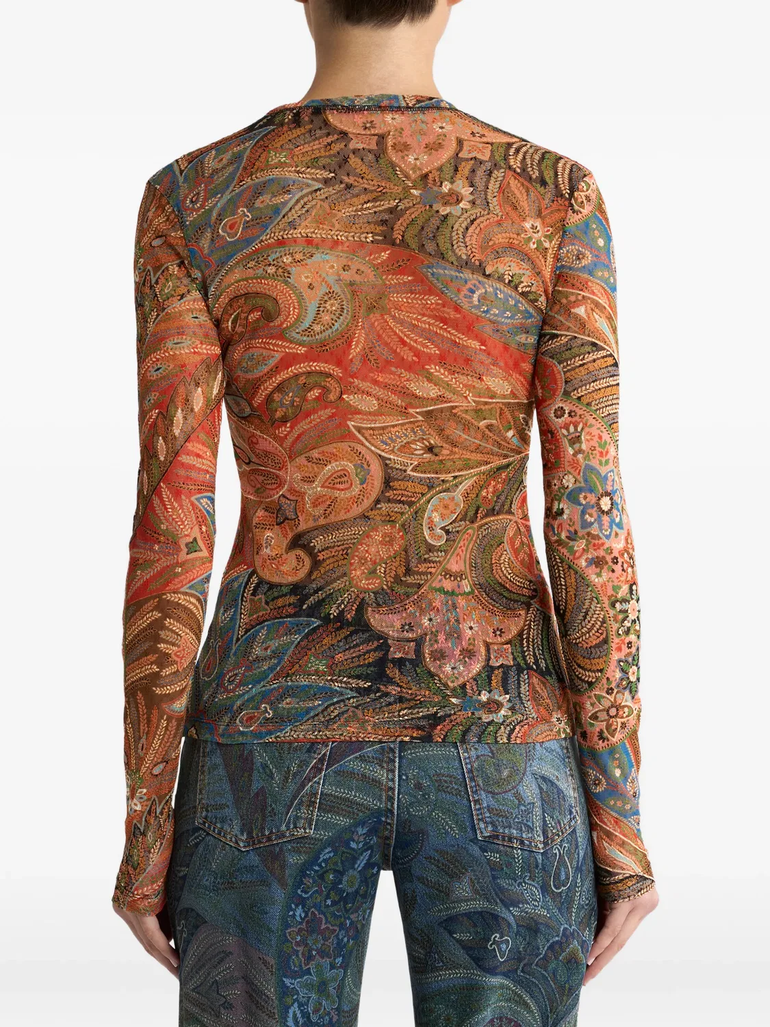 ETRO Топ из тюля с пейсли, многоцветный — фото 2