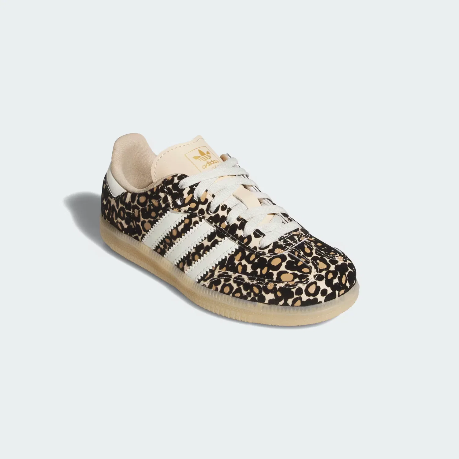 Детские кроссовки с кожаным верхом Samba OG C Adidas Originals, Sand Strata/Ivory/Gum — фото 4