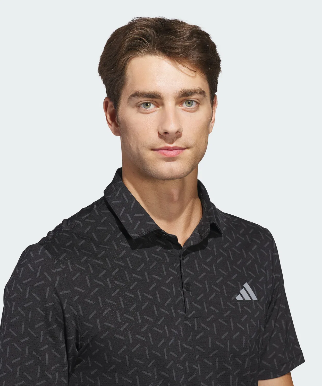 Мужская поло с длинным рукавомClimacool Ultimate365 Mesh Print Adidas, Black — фото 4