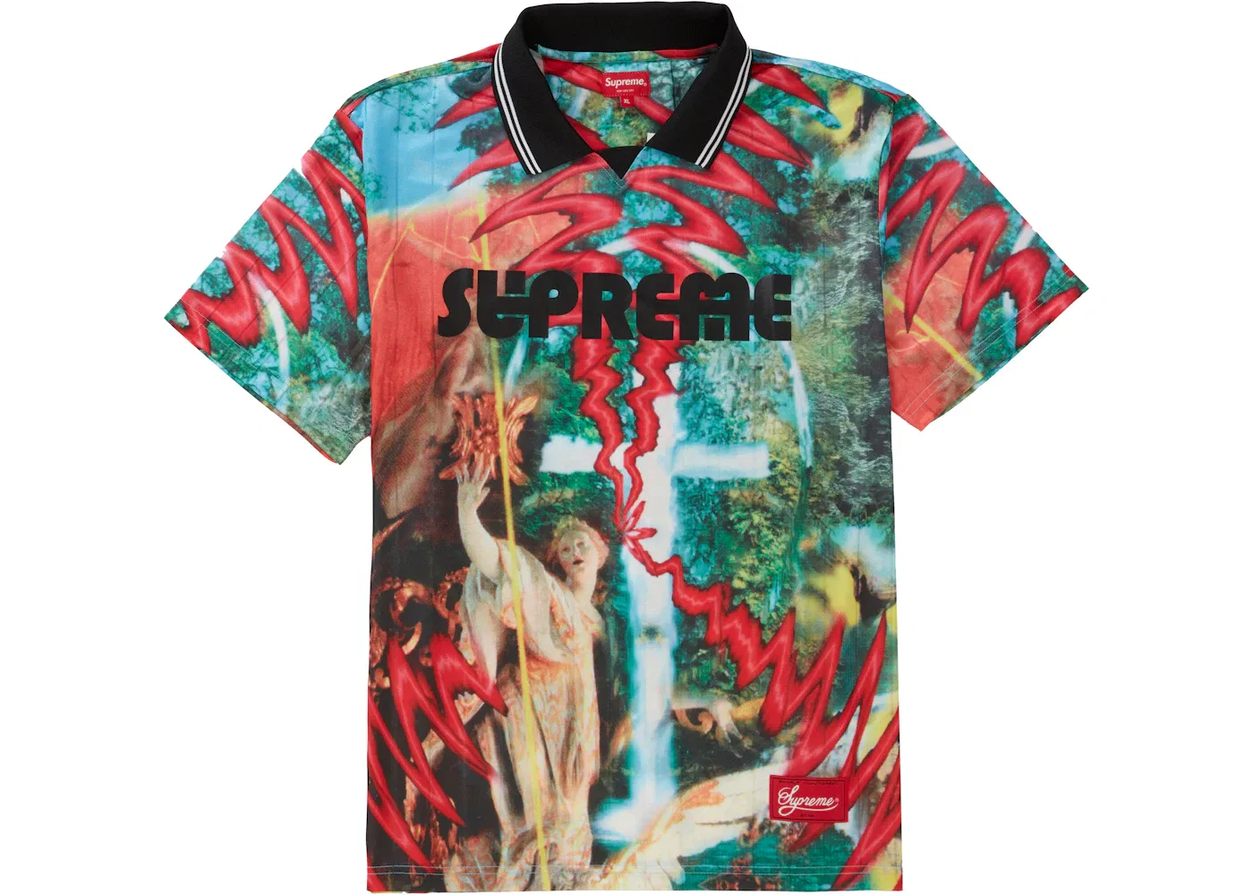 Мужская футболка-джерси с принтом Tadanori Yokoo Soccer Jersey Supreme, красный