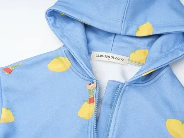 Худи-бомбер Simply dodo zip up hoodie, La Maison De Dodo, синий — фото 2
