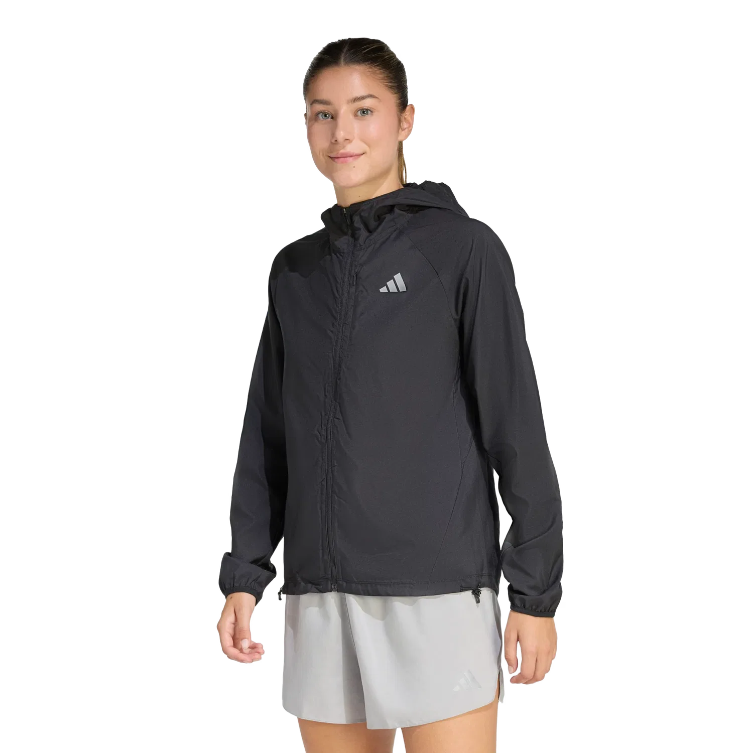 Женская спортивная куртка для бега Adidas, черный — фото 2