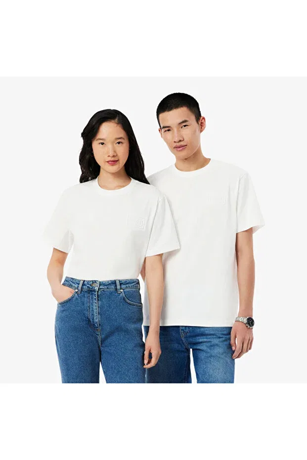 Футболка Lacoste Embossed branding jersey t-shirt, Белая