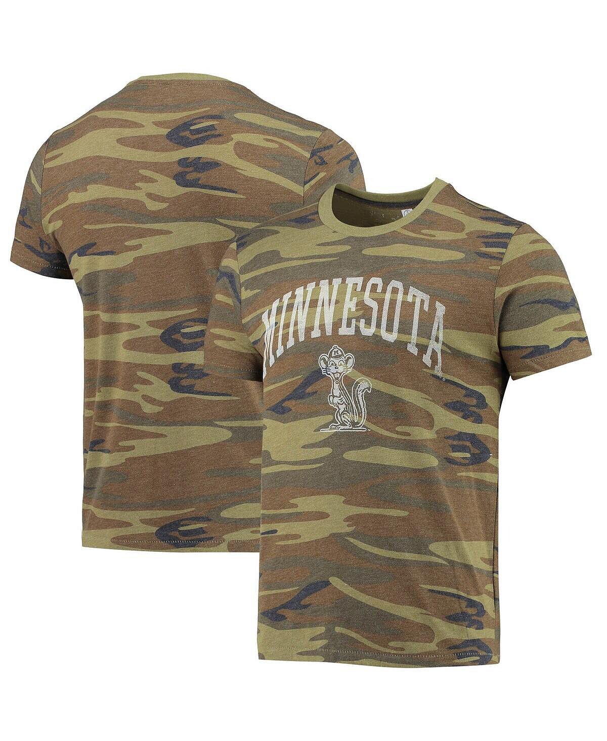 

Мужская камуфляжная футболка minnesota golden gophers arch logo tri-blend Alternative Apparel