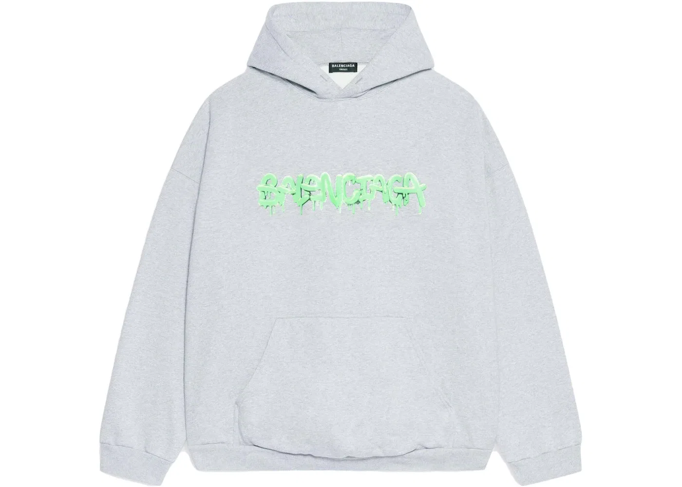 Мужской худи с принтом Slime Balenciaga, Grey Green