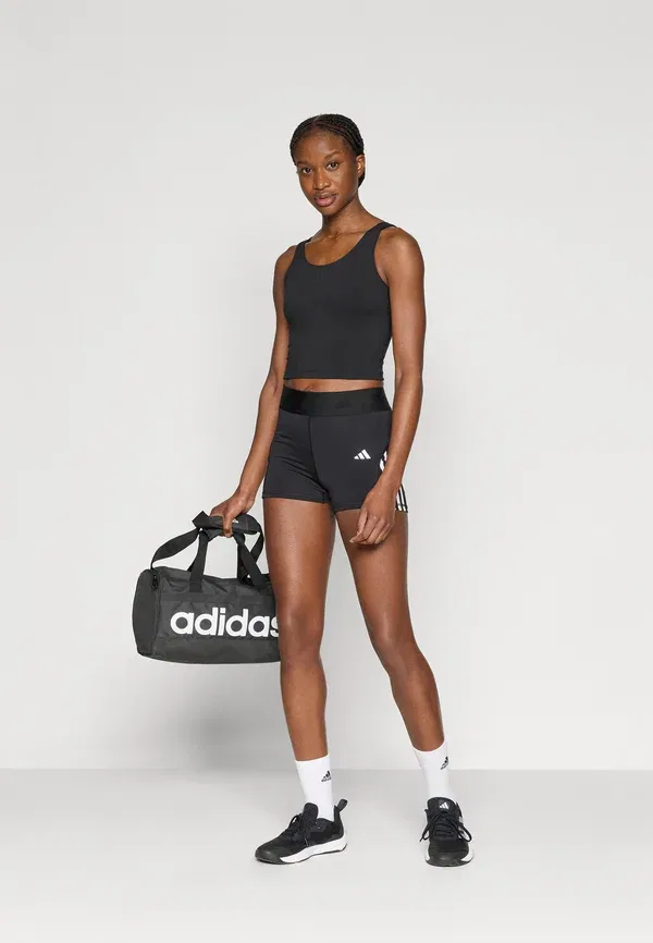 Легкая поддерживающая майка studio all me с 3 полосками Adidas Performance, черный — фото 2