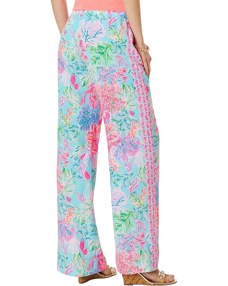 

Брюки Lilly Pulitzer Bal Harbour Palazzo Pants, цвет Celestial Blue Cay To My Heart Engineered Pants