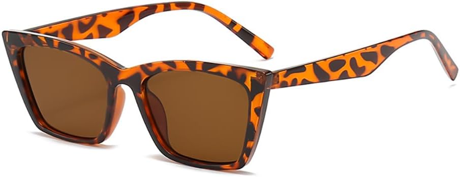 

Винтажные солнцезащитные очки «кошачий глаз» для женщин. Модные ретро-очки квадратной формы, классические узкие солнцезащитные очки «кошачий глаз» Azoxus, Leopard Print Frame/Brown Lens