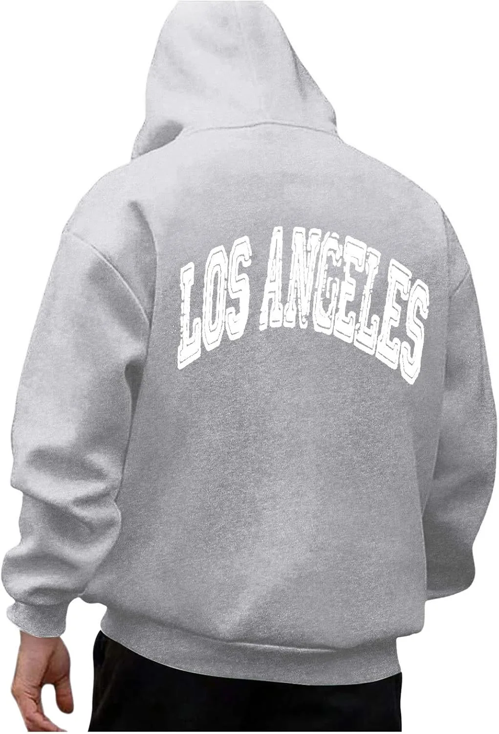

Толстовка с капюшоном Los Angeles Letter Print для мужчин, Vintage, Plus Size