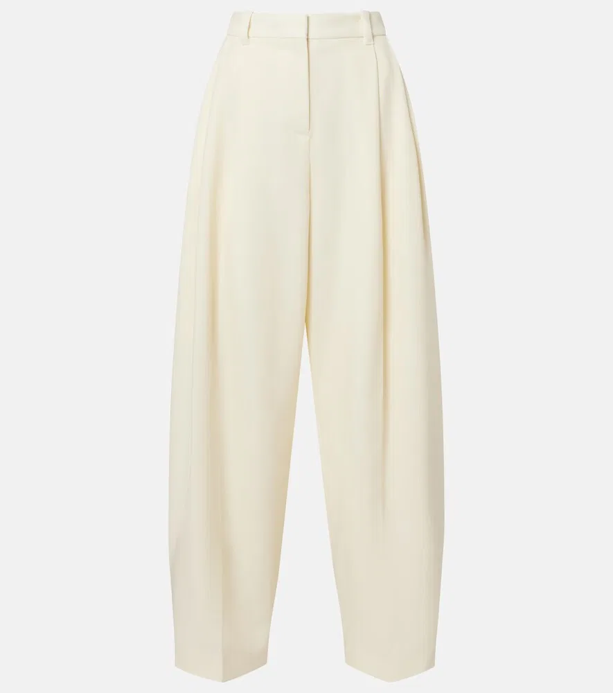 Мужские широкие брюки из натуральной шерсти Jacquemus, белый