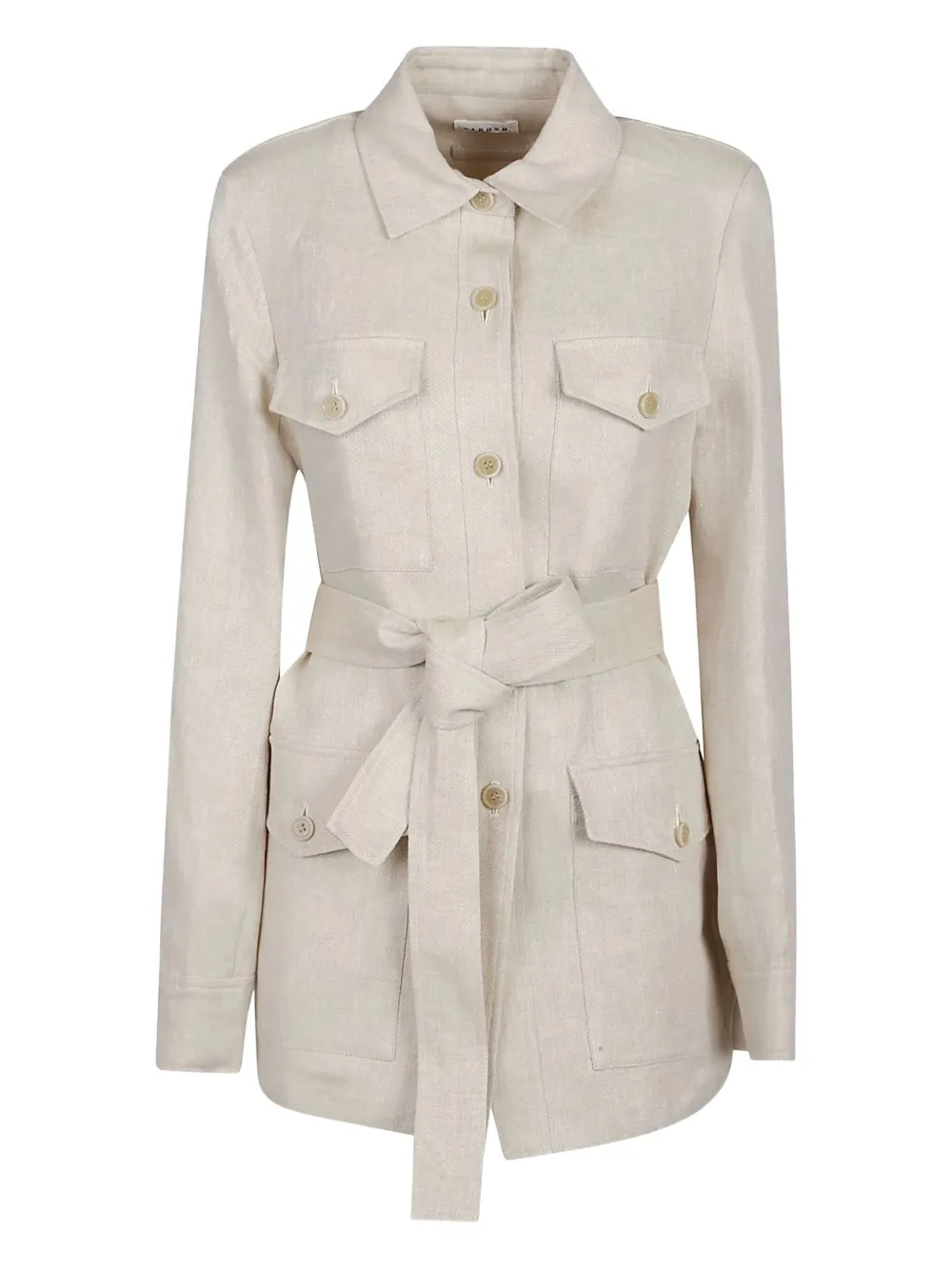 

Куртка с поясом и карманами-клапанами P.A.R.O.S.H., нейтральный