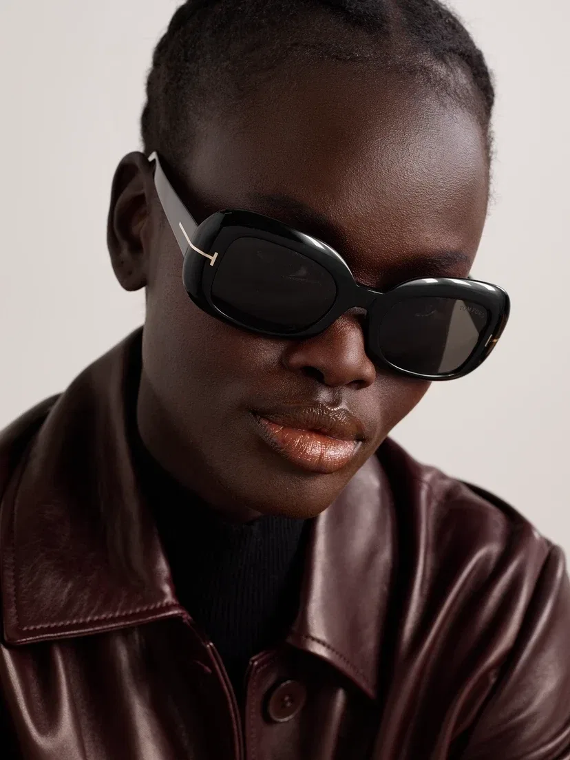 Солнцезащитные очки Paloma квадратной формы из ацетата TOM FORD Eyewear, черный — фото 2