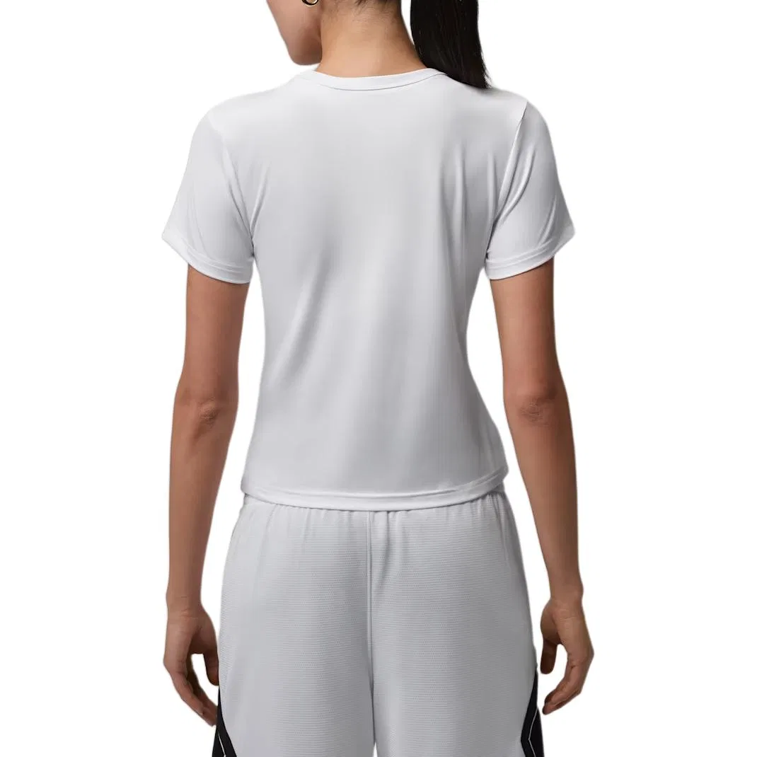 Футболка Dri FIT Quick Dry женская Jordan, White/Black — фото 4