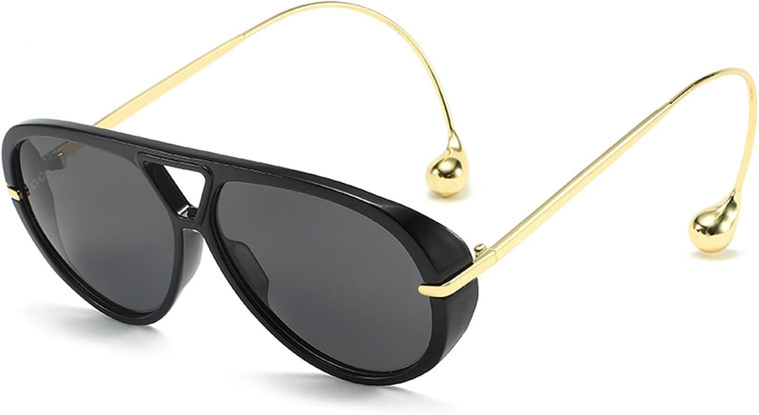 

Круглые солнцезащитные очки 2025 года для женщин и мужчин, в стиле ретро, ​​роскошные дизайнерские, с двойной перемычкой, в стиле «пилот», солнцезащитные очки с защитой от УФ-излучения UV400 mincl, C4