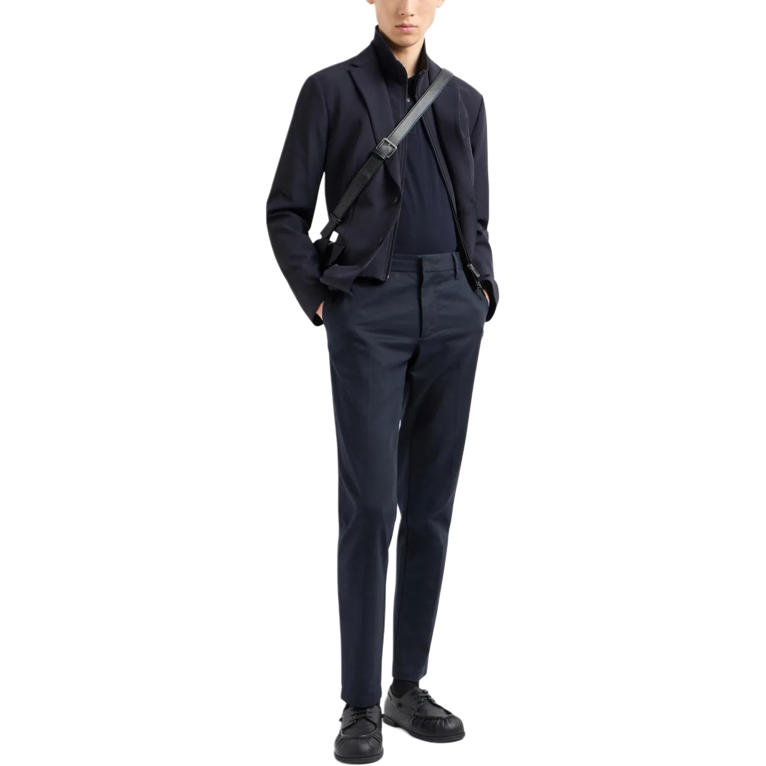 Поло мужское SS24 Marine Blue EMPORIO ARMANI — фото 4
