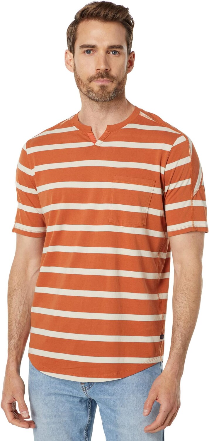 

Футболка Good Man Brand Striped Victory V Notch, цвет Brandy Stripe