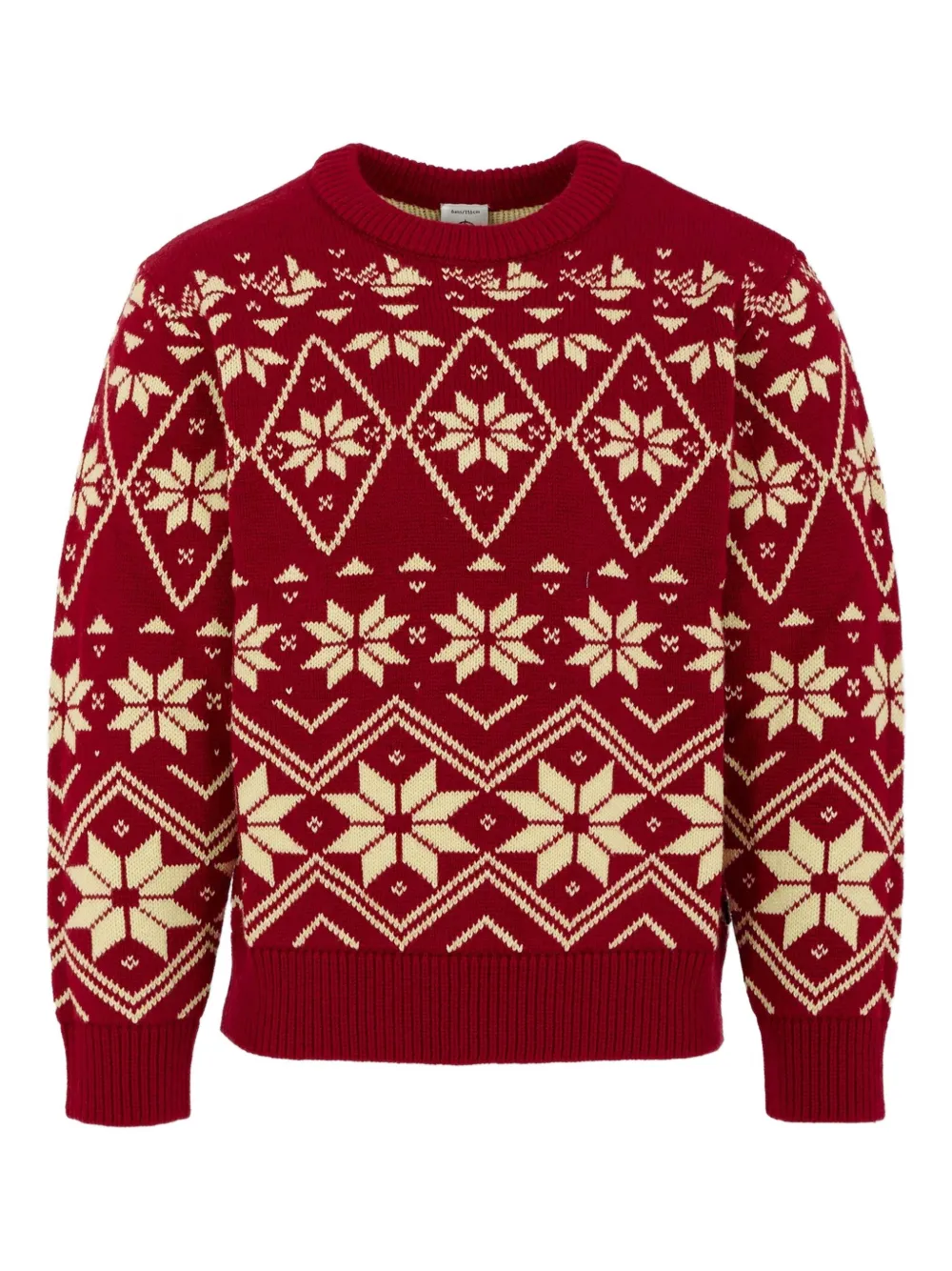 

Свитер с узором "снежинки" Petit Bateau, красный