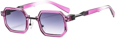 

Женские солнцезащитные очки в стиле панк, маленькие, двухцветные, с защитой от УФ-излучения UV400, мужские солнцезащитные очки с градиентным покрытием MTZJH, Purple Gray Gradient