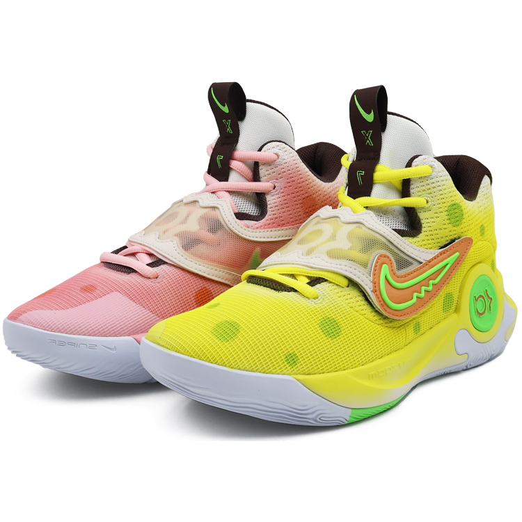 

Nike Баскетбольные кроссовки KD Trey 5 X с низким верхом, устойчивые к истиранию, мужские, желто-розовые