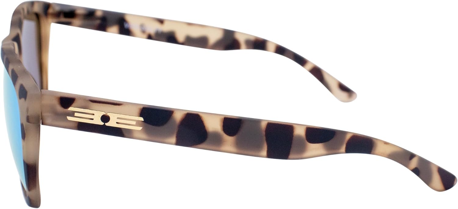 

Солнцезащитные очки Epoch Eyewear Vibe с поляризацией, женские и мужские, 2 пары: кремовые с бирюзовыми зеркальными линзами и синие с розовыми зеркальными линзами, Demi-teal/Blue-pink