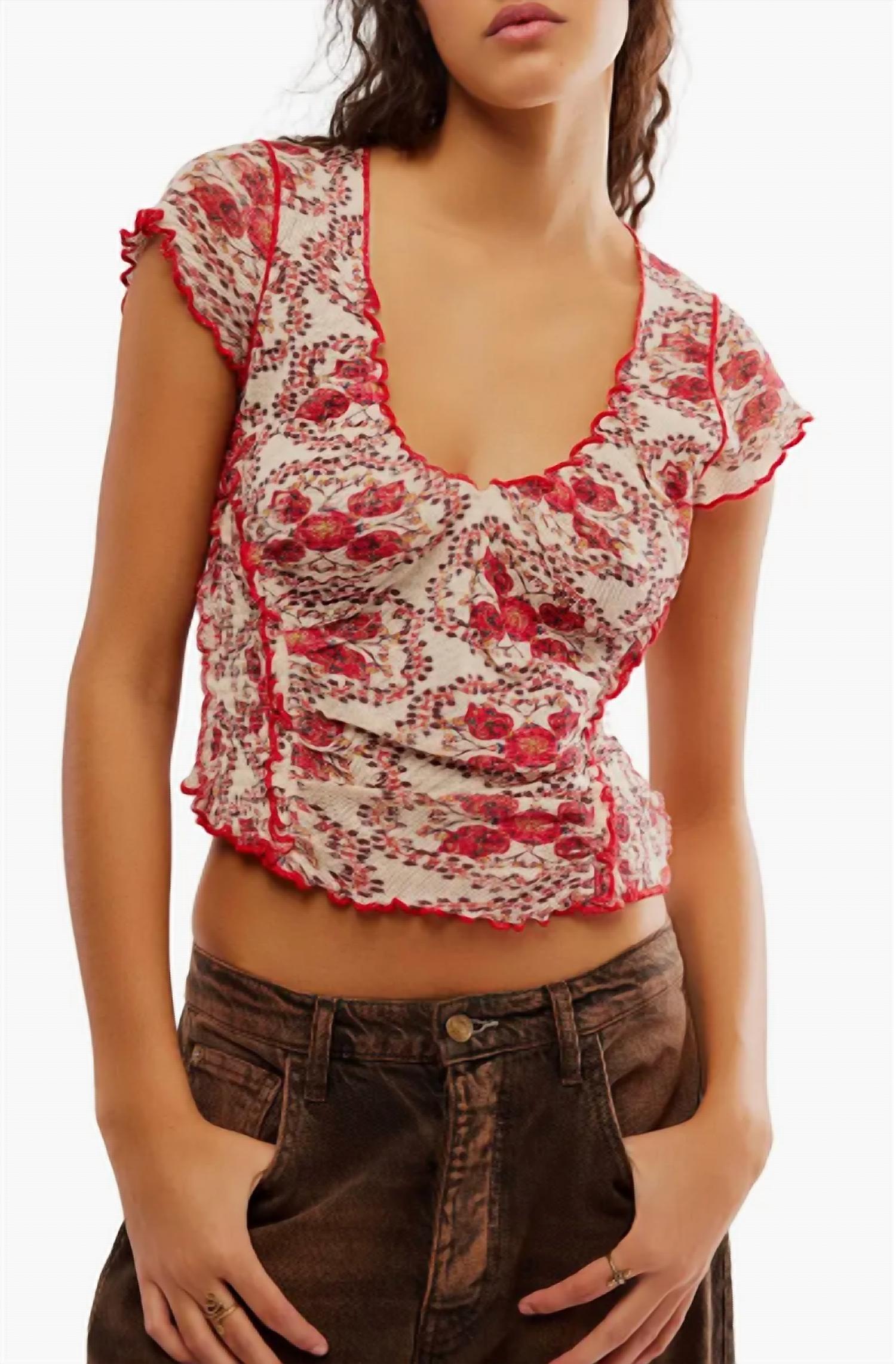 

Футболка Oh My Baby в песочном цвете Free People, цвет sand combo