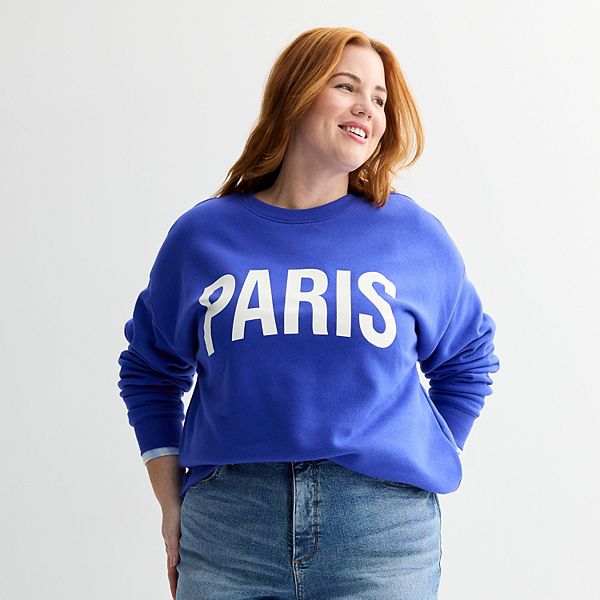 

Графический свитшот Plus size Sonoma Goods For Life, Blue Paris Graphic, Синий, Графический свитшот Plus size Sonoma Goods For Life, Blue Paris Graphic