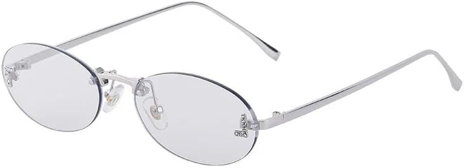 

Солнцезащитные очки LVTFCO овальной формы для женщин, ретро-оправа с градиентным переходом цвета, без рамок, металлические, для мужчин, для активного отдыха и вождения, 5