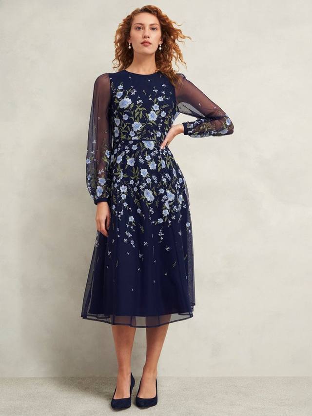 

Миниатюрное платье лоис в цветочек Hobbs, цвет Midnight/Multi