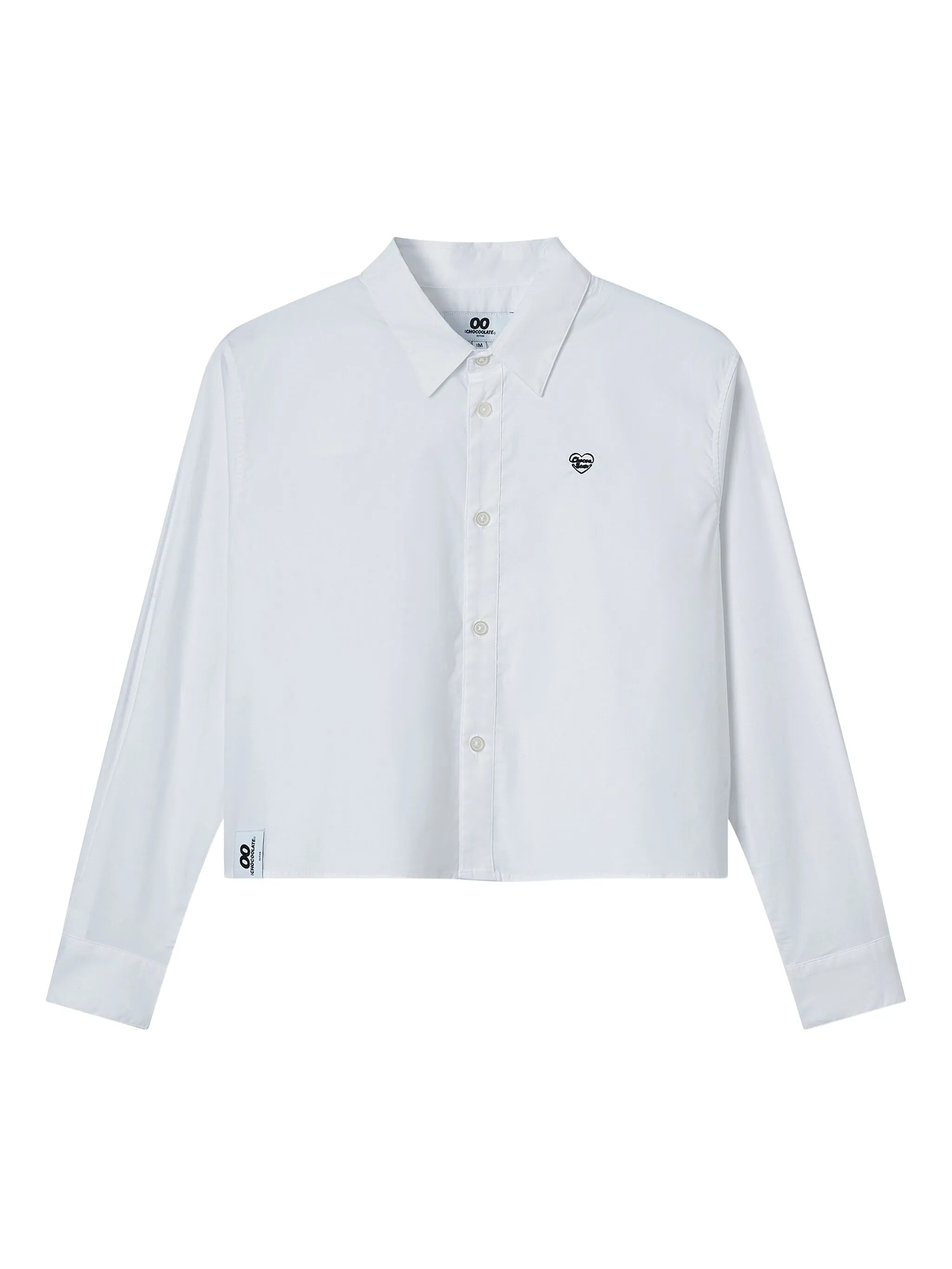 

Рубашка с вышитым логотипом Chocoolate, белый