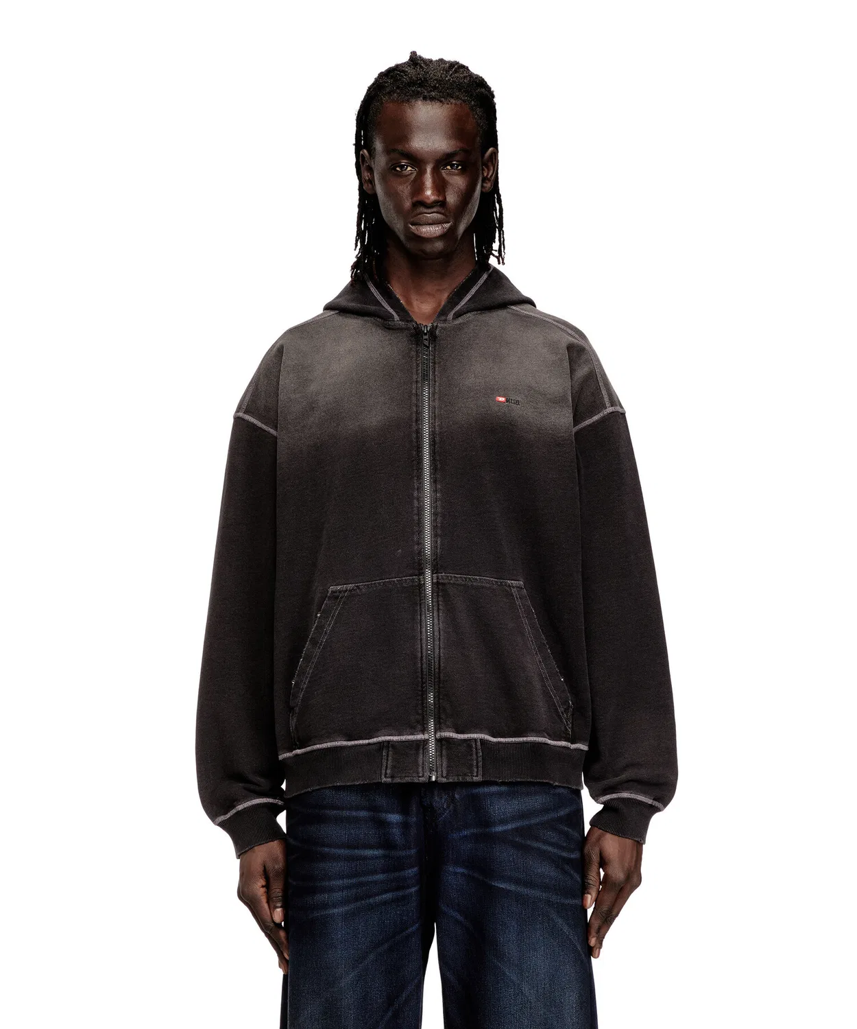 Джип-ап худи S-BLAXTO-HOOD-ZIP от Diesel, чёрный