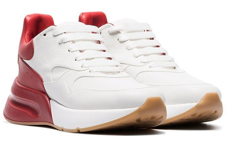 Оверсайз Кроссовки 'White Lust Red' Alexander McQueen Белый Красный — фото 3
