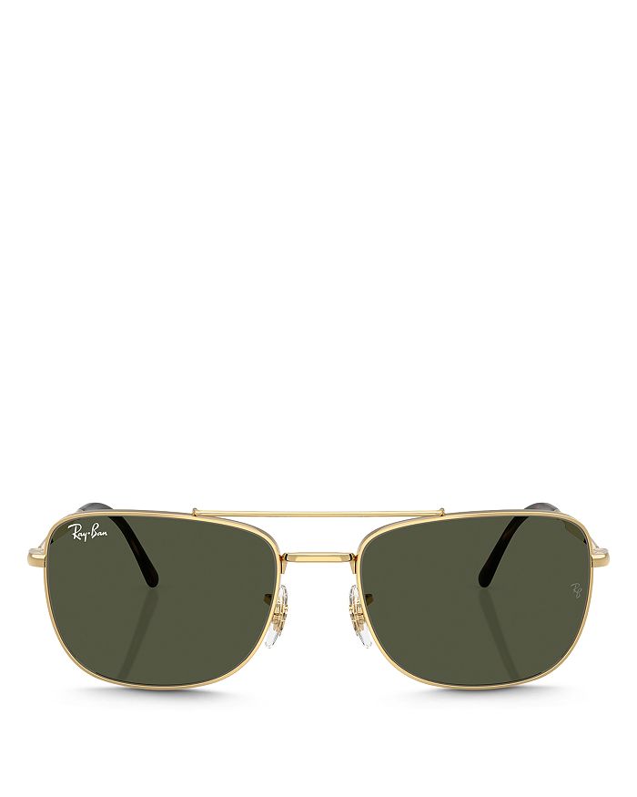 

Прямоугольные солнцезащитные очки, 59 мм Ray-Ban, серый