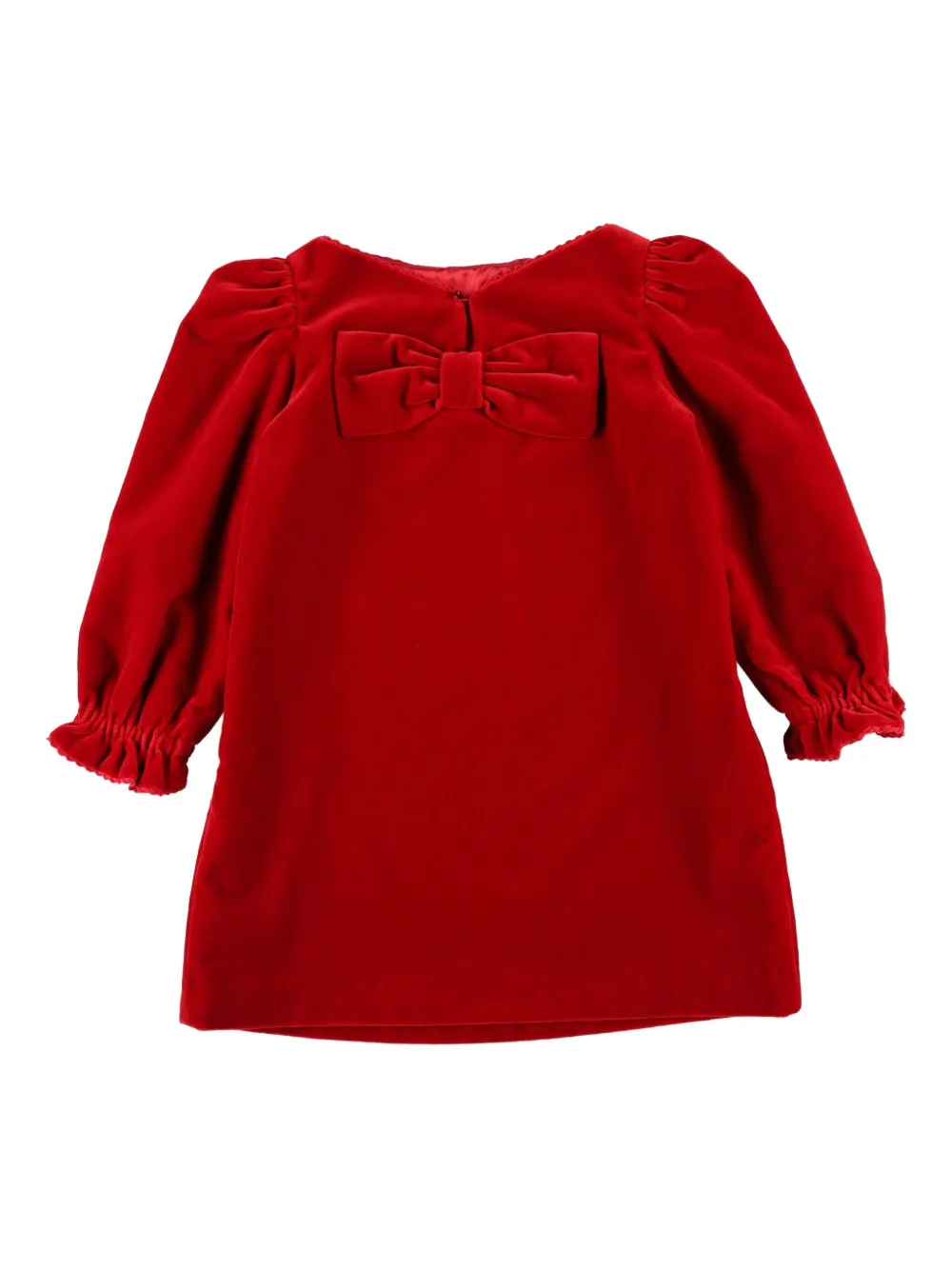 

Платье с бантом и воланами Bonpoint, красный