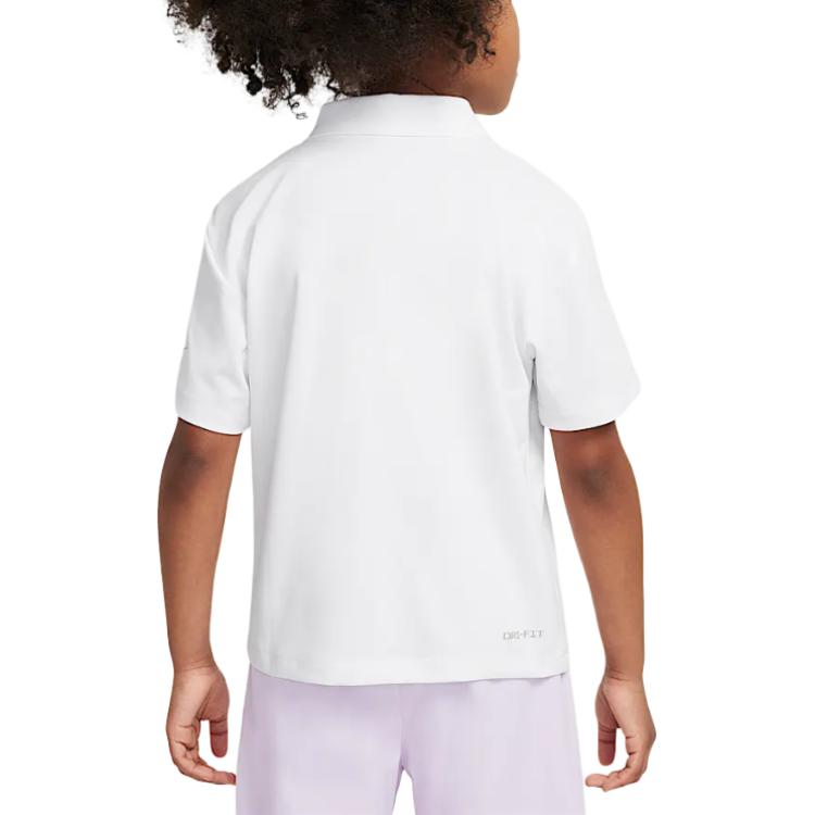 Nike Swoosh Dri-Fit футболка белая для детей 3-7 лет — фото 4