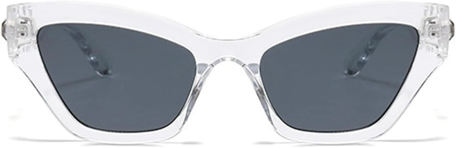 

Солнцезащитные очки в стиле ретро «кошачий глаз» с блестками и стразами для женщин, в стиле 90-х, квадратные, модные, с защитой от ультрафиолета UV400 helena, C2