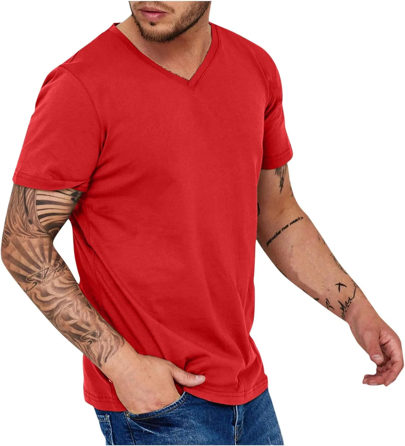 

Футболка с V-образным вырезом для мужчин Slim Fit Muscularfit