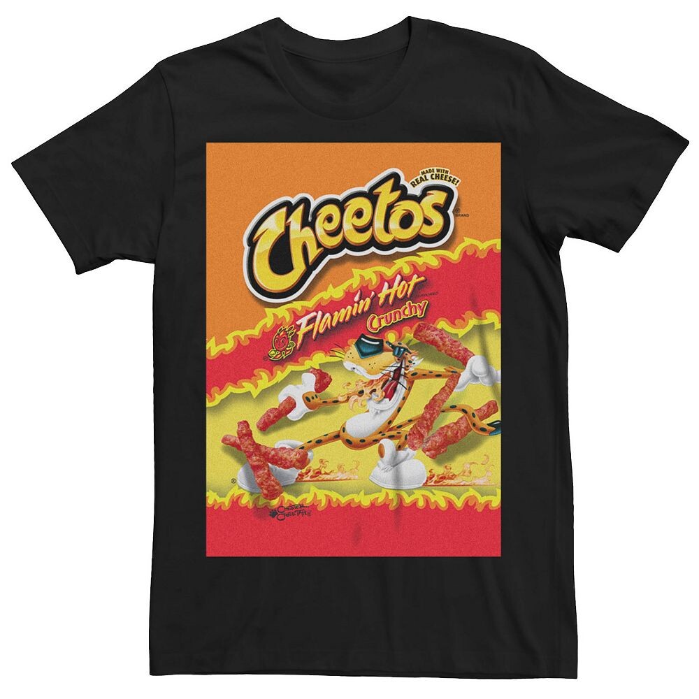 

Мужская футболка с логотипом Cheetos Flamin Hot Licensed Character, черный