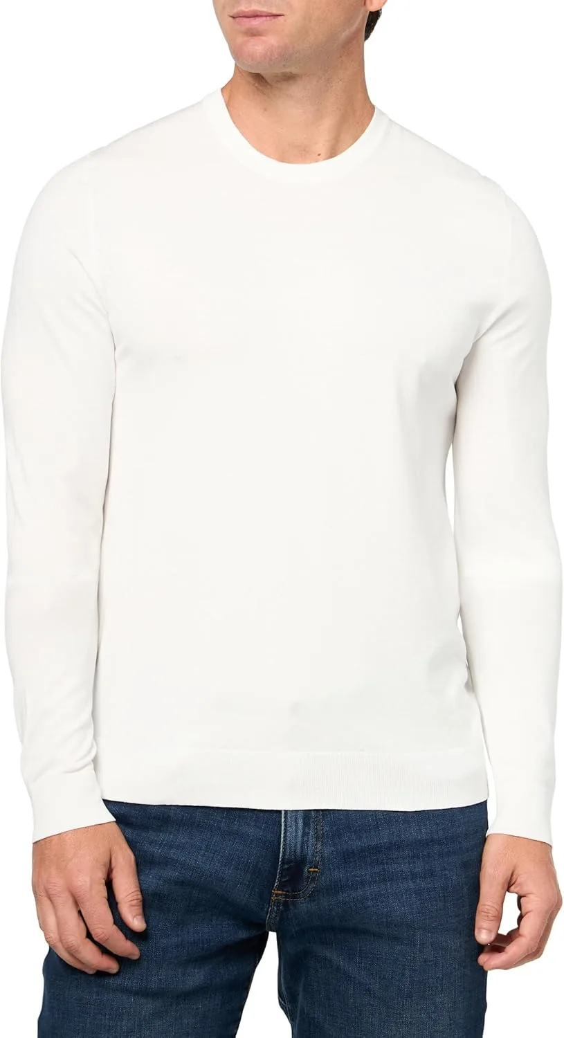 

HUGO Мужской однотонный вязаный свитер с круглым вырезом